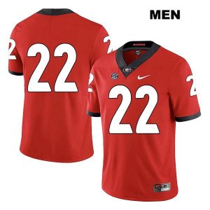 Men's Georgia Bulldogs NCAA #22 Jes Sutherland Nike Stitched Red Legend Authentic No Name College Football Jersey GZM0654PW